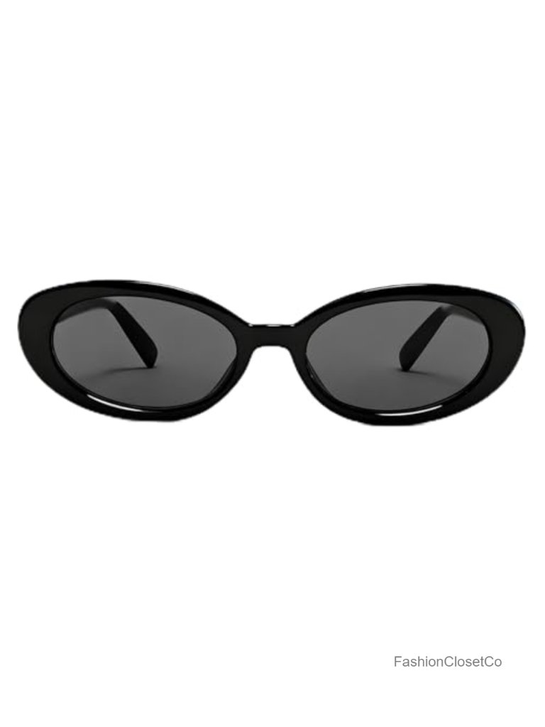 Vintage Oval Sunglasses Retro 90s Y2k Trendy Thick Frame Uv400